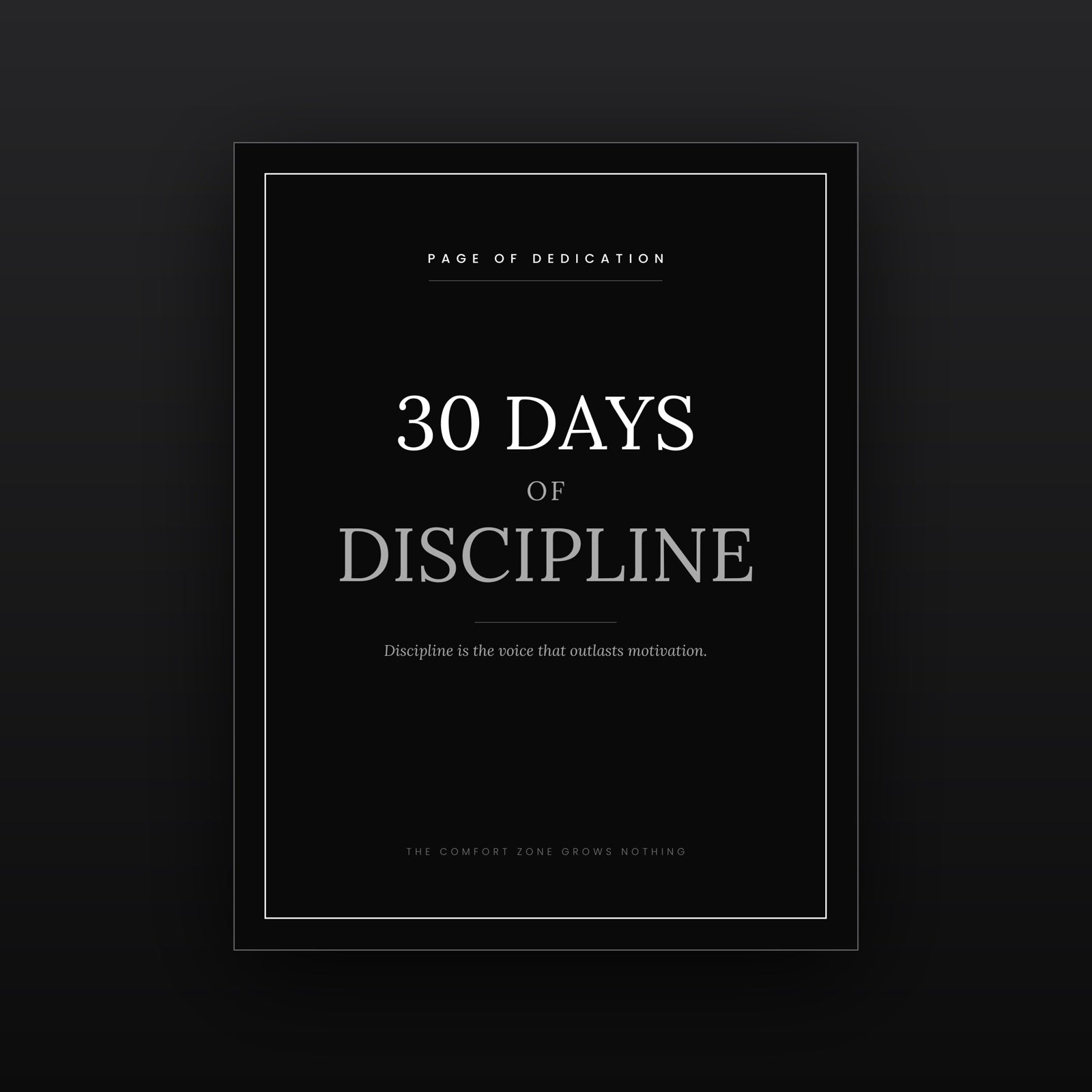 30 Days of Discipline — Habit Tracker